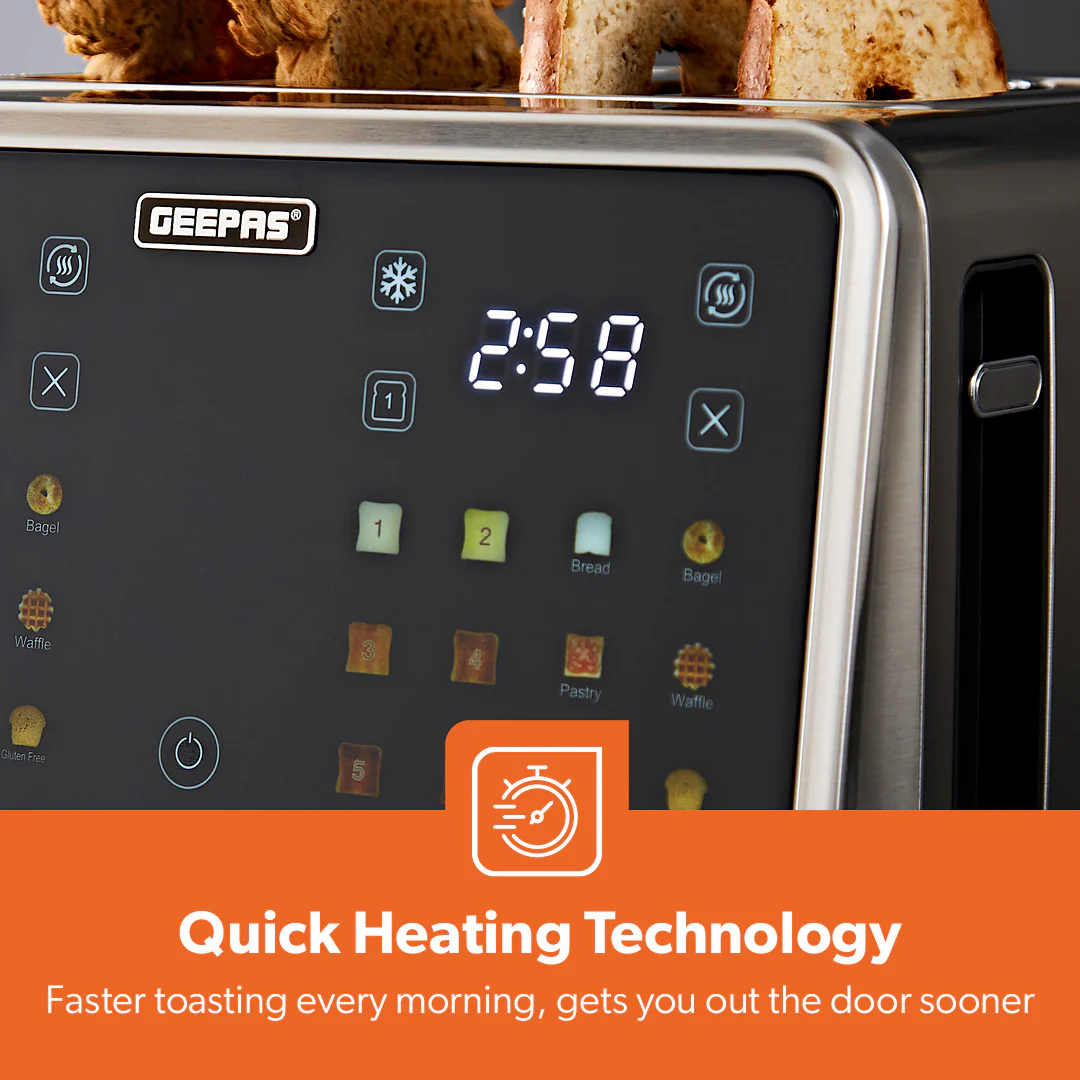 4-Silce Digital Toaster With Touchscreen Controls & Extra Wide Slots - Image 10