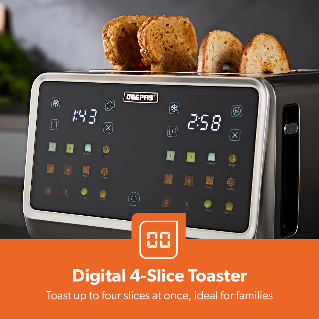 4-Silce Digital Toaster With Touchscreen Controls & Extra Wide Slots - Image 4