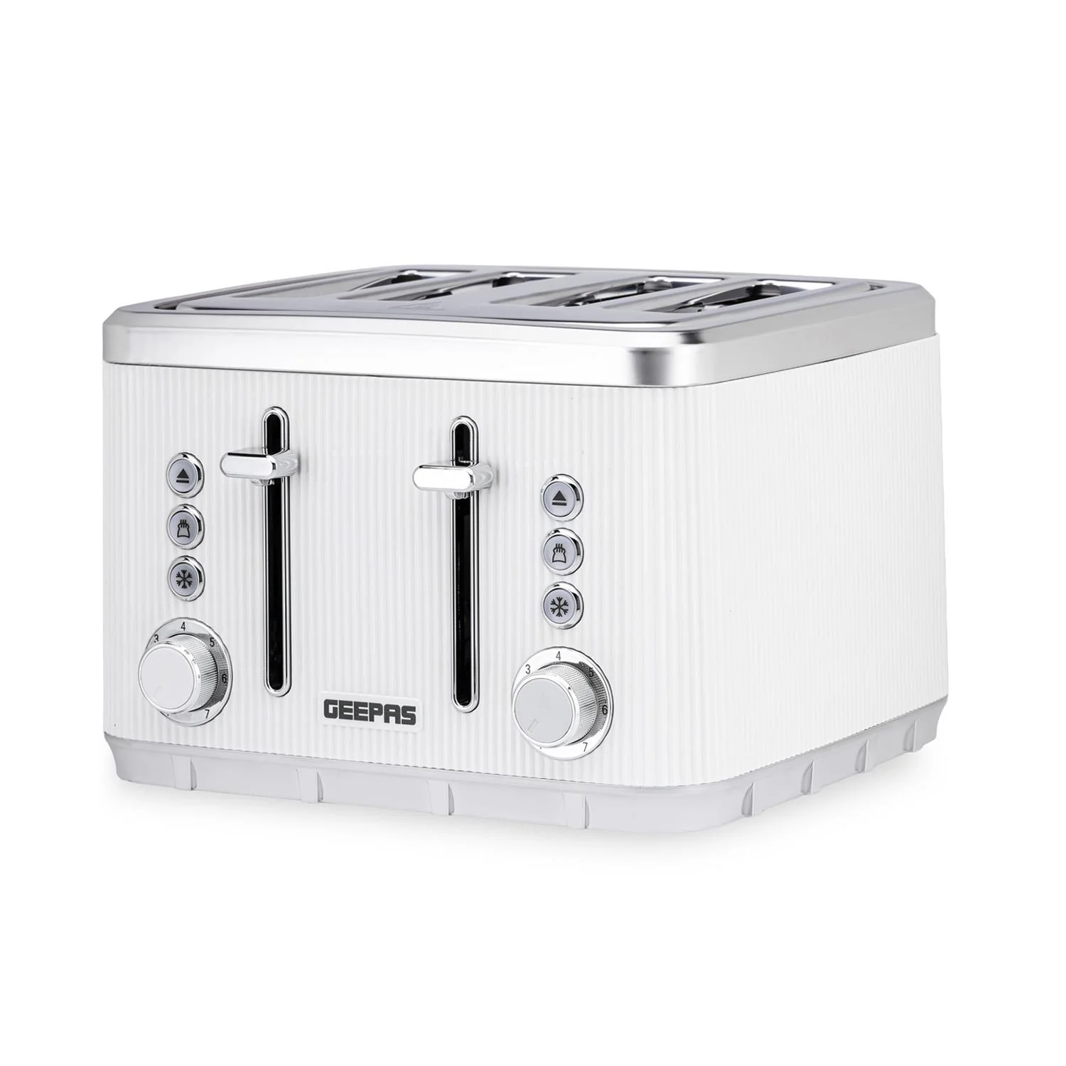 4 Slice Toaster 7 Browning Defrost Reheat Function 1860W Arcus White