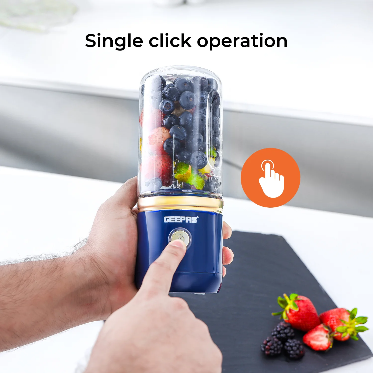 420ml Navy Handheld Rechargeable Portable Mini Blender - Image 6
