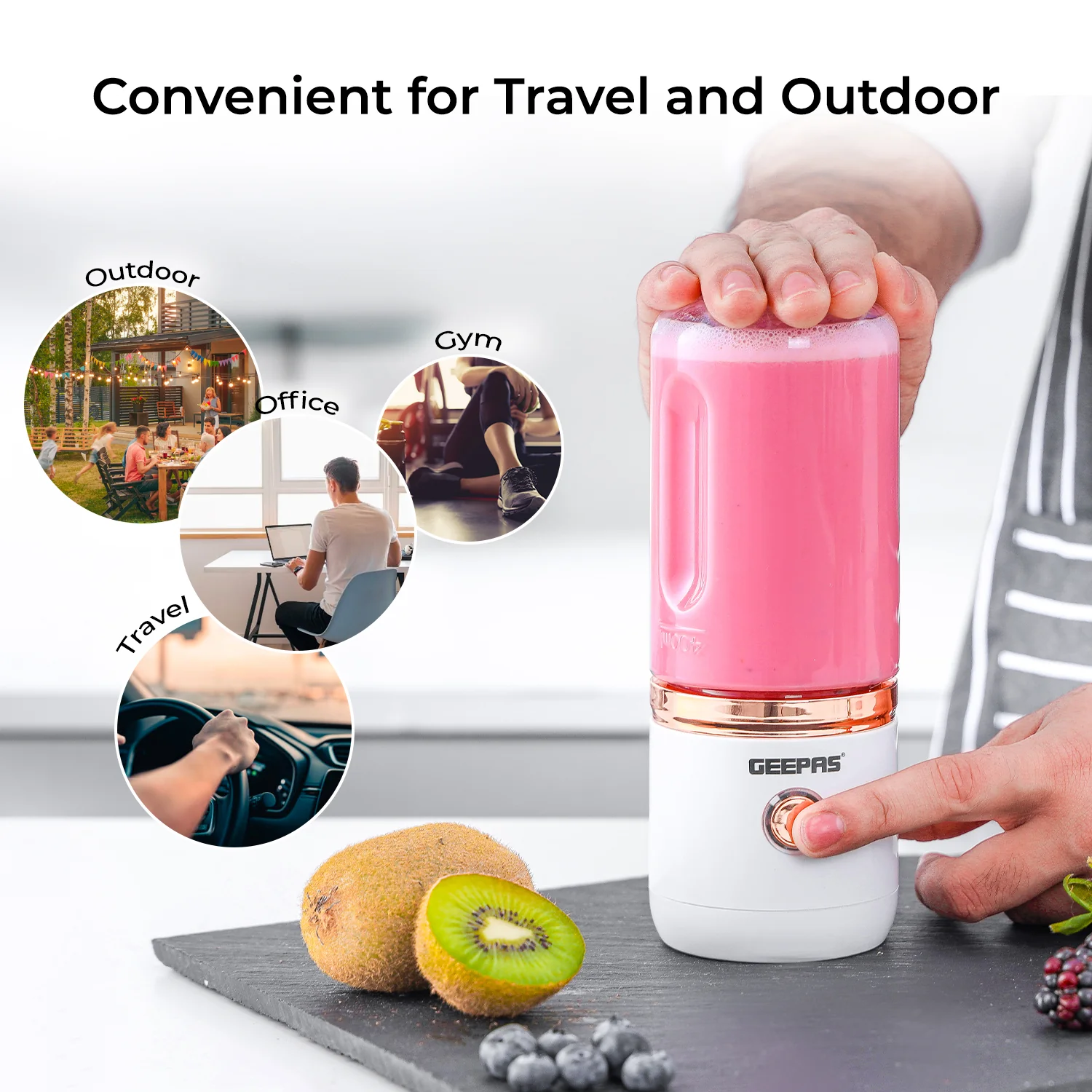420ML Rechargeable Smoothie Maker & Mini Juicer - Image 6