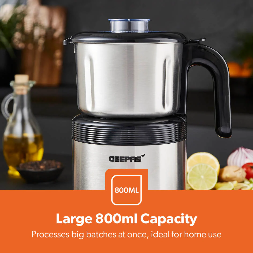 450W Electric Stainless Steel Wet & Dry Spice Grinder - Image 5
