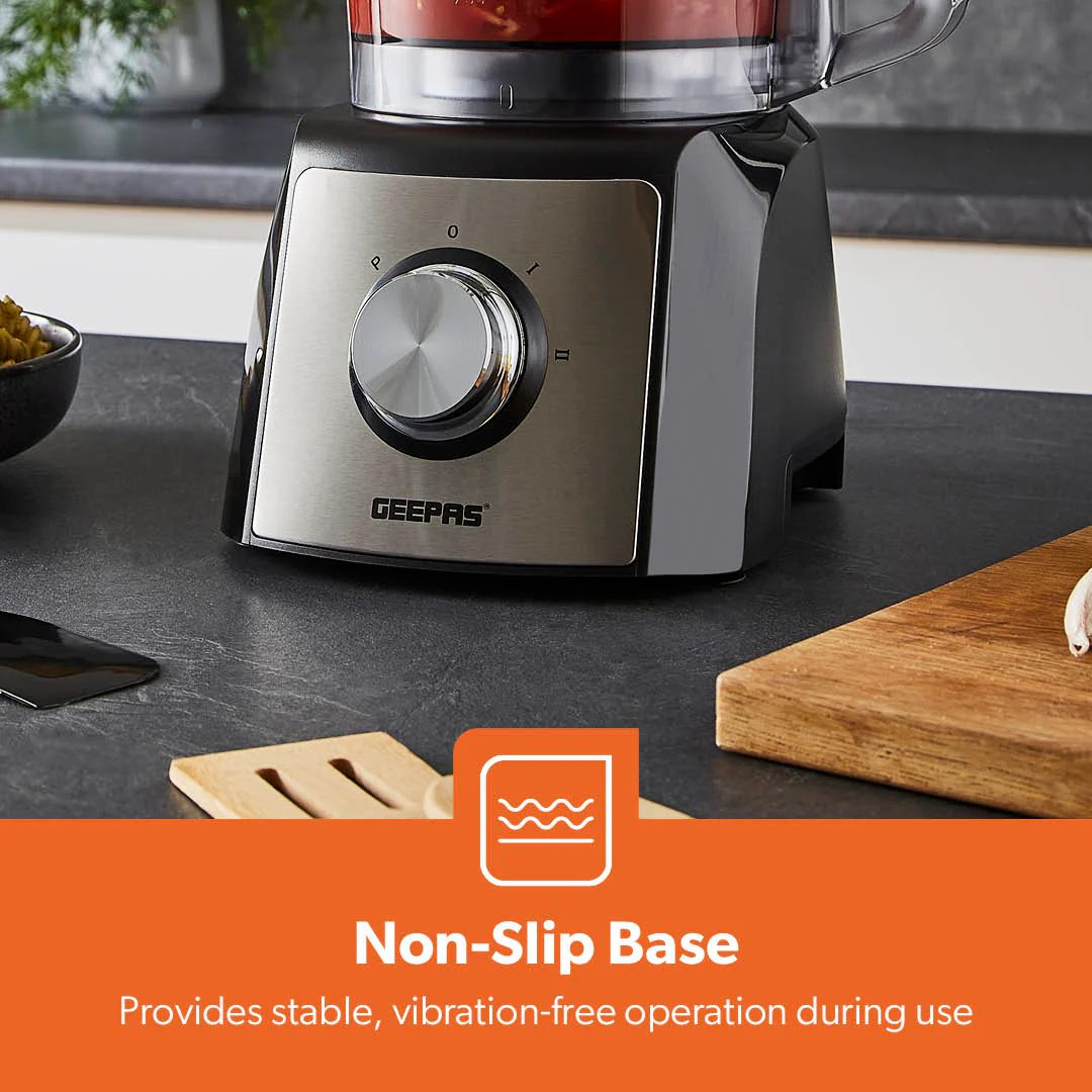 1200W Compact Food Processor, Blender & Grinder Silver - Image 10