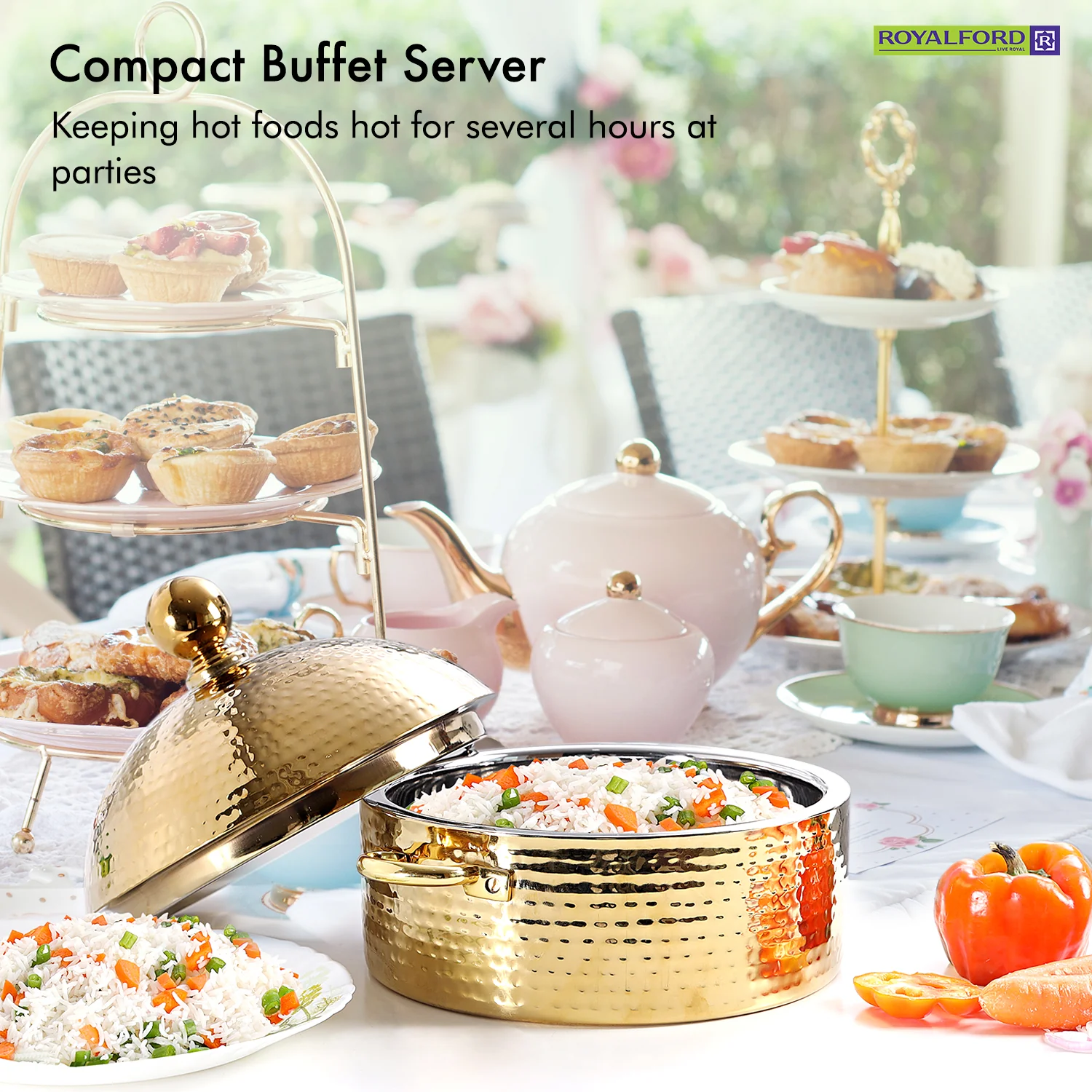 4L Gold Monarch Dome Hot Pot Serving Dish - Image 6