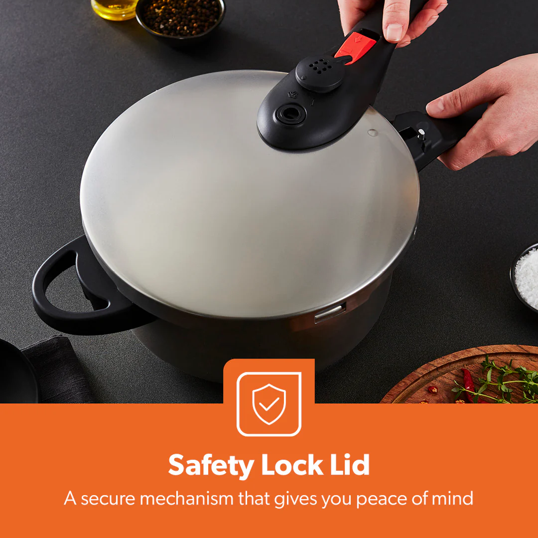 4L Stainless Steel Pressure Cooker With Quick Pressure Release - Image 10