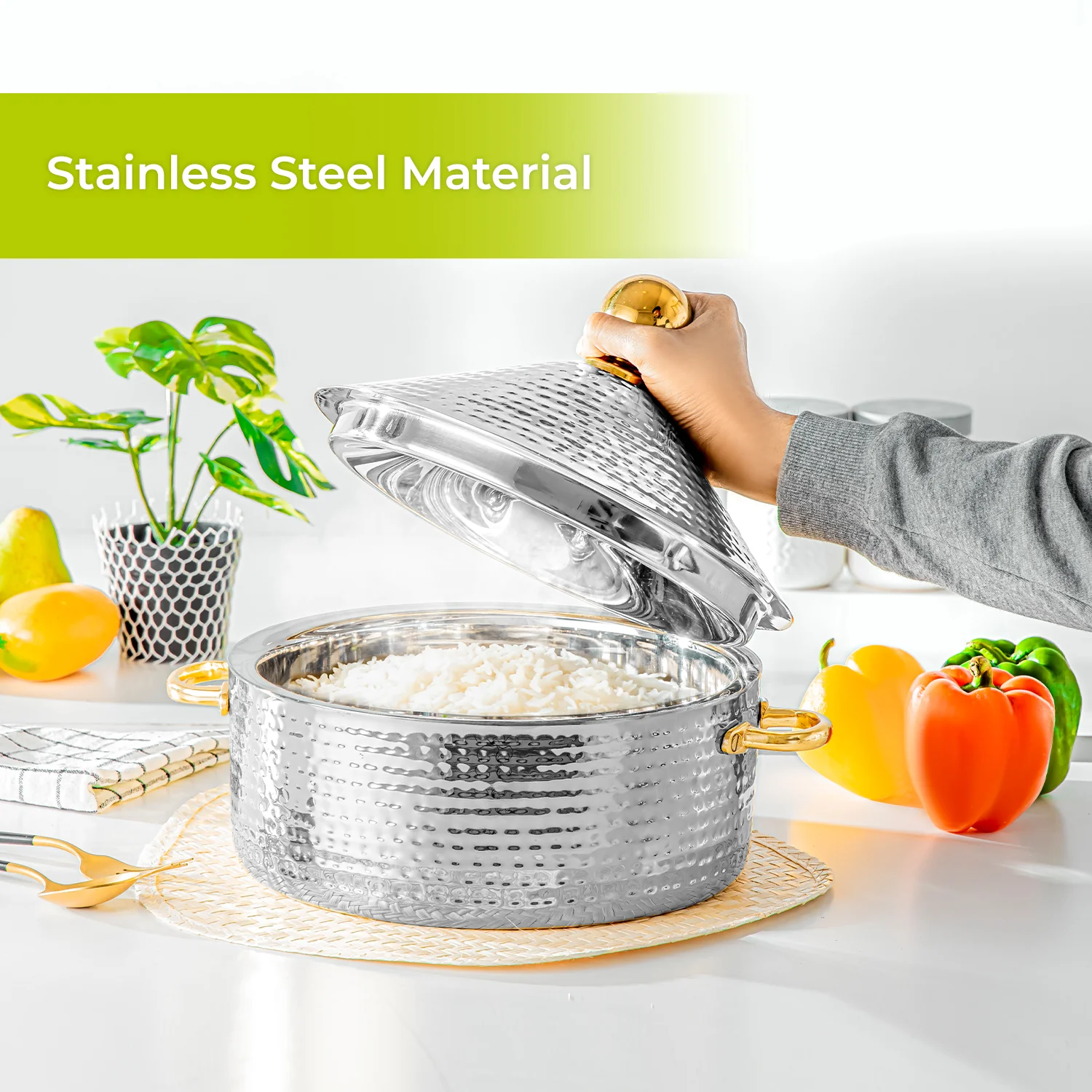 4L Stainless Steel Silver Monarch Cornetto Serving Dish - Image 5