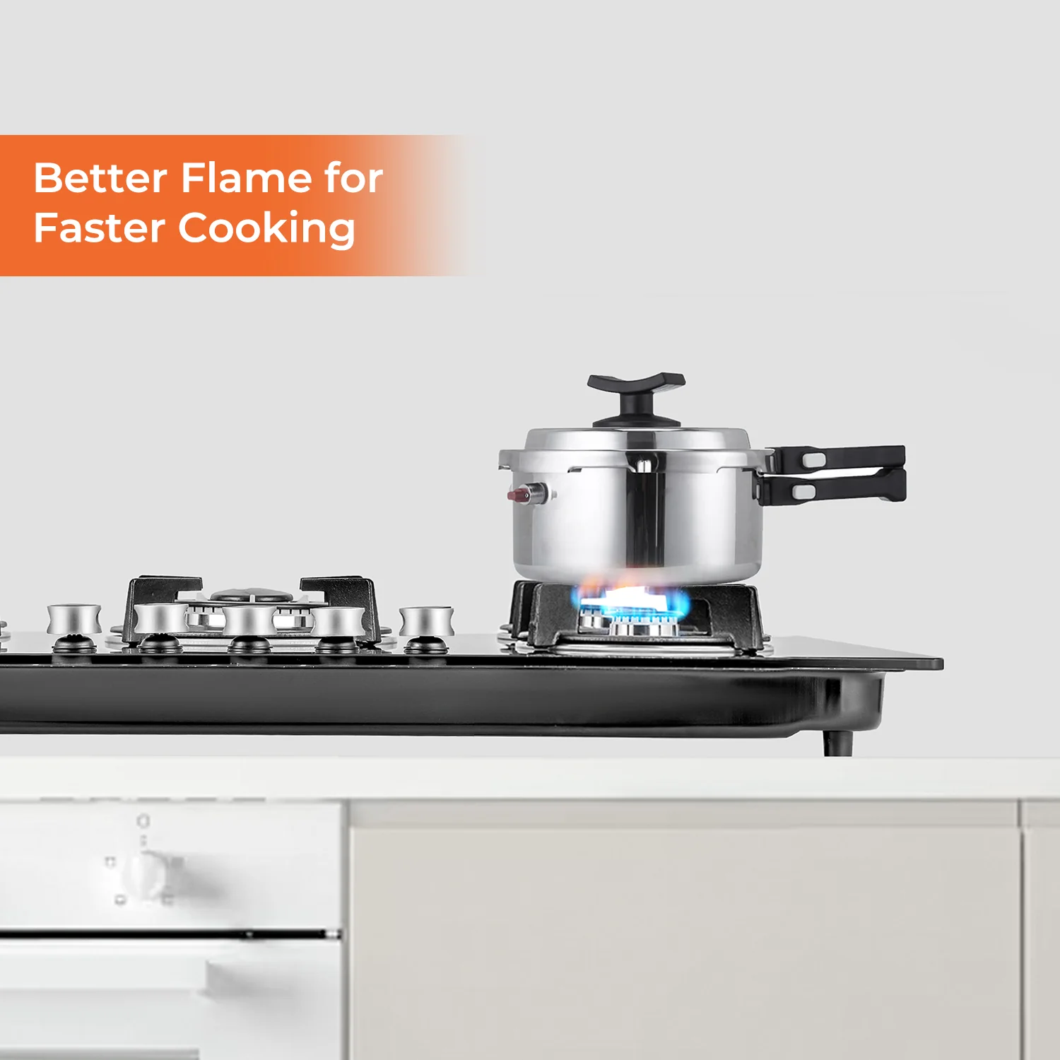 5-Burner Tempered Glass Built-In 8mm Gas Hob - Image 5