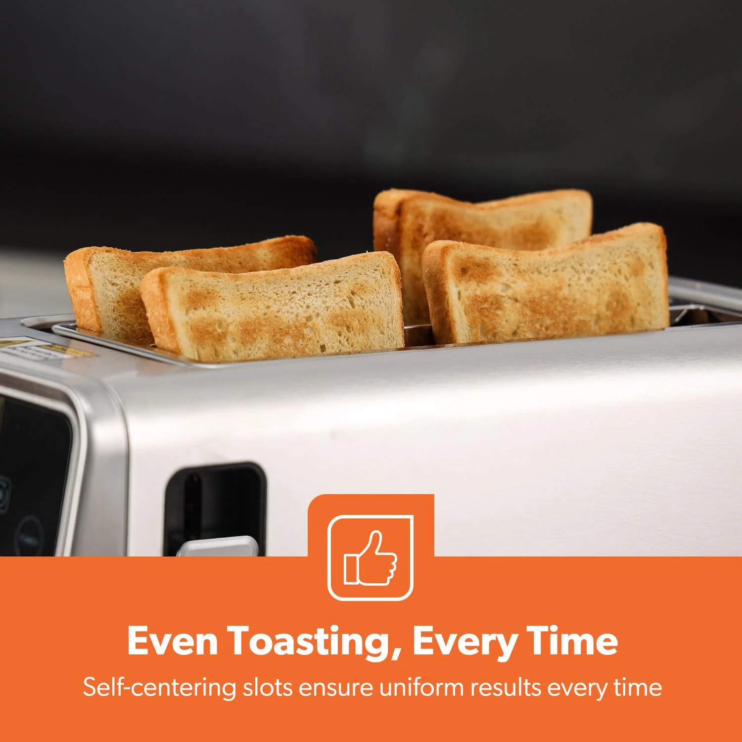 5-In-2 Digital 4-Slice Long Toaster & Digital Electric Kettle Set - Image 6