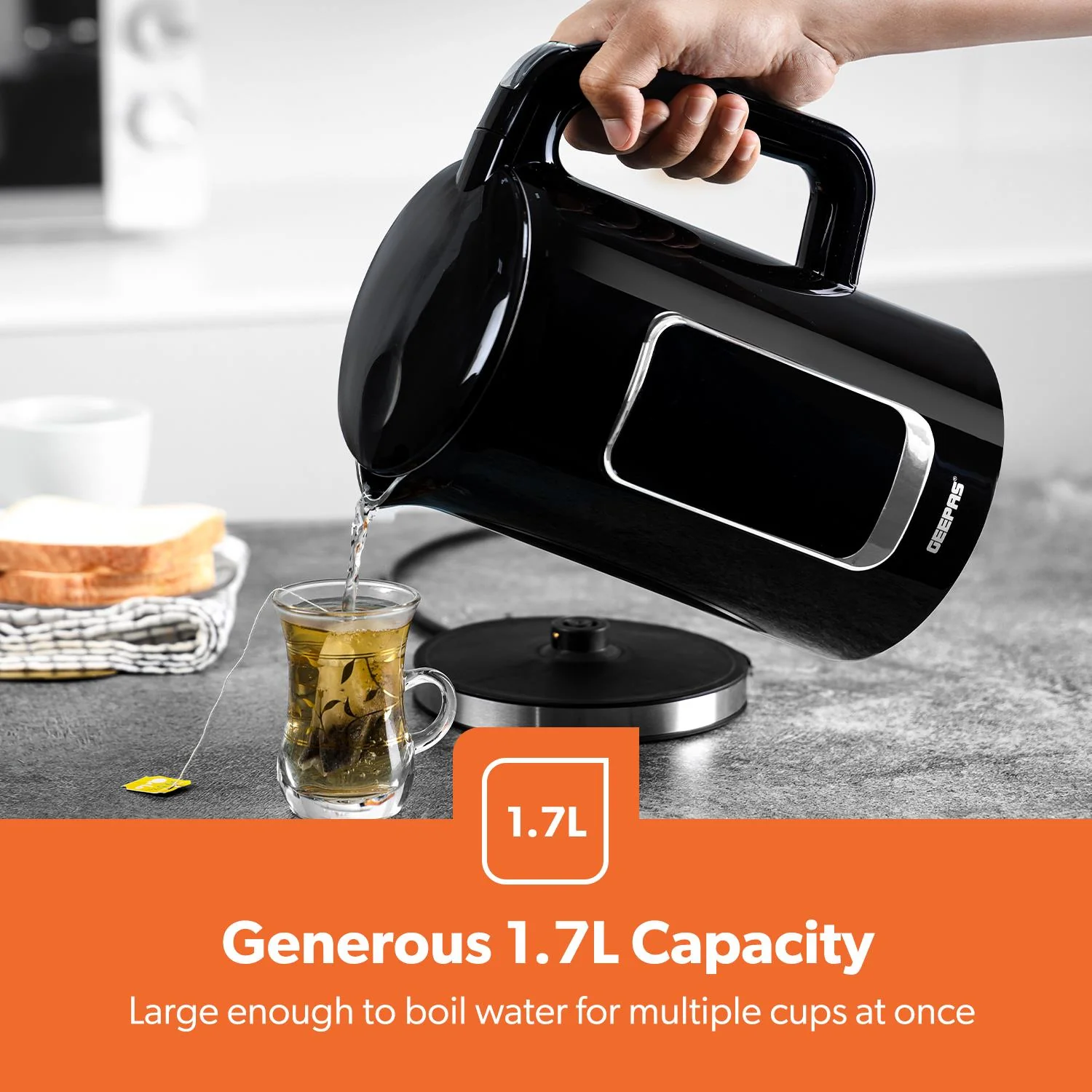 5-In-2 Digital 4-Slice Long Toaster & Digital Electric Kettle Set - Image 7