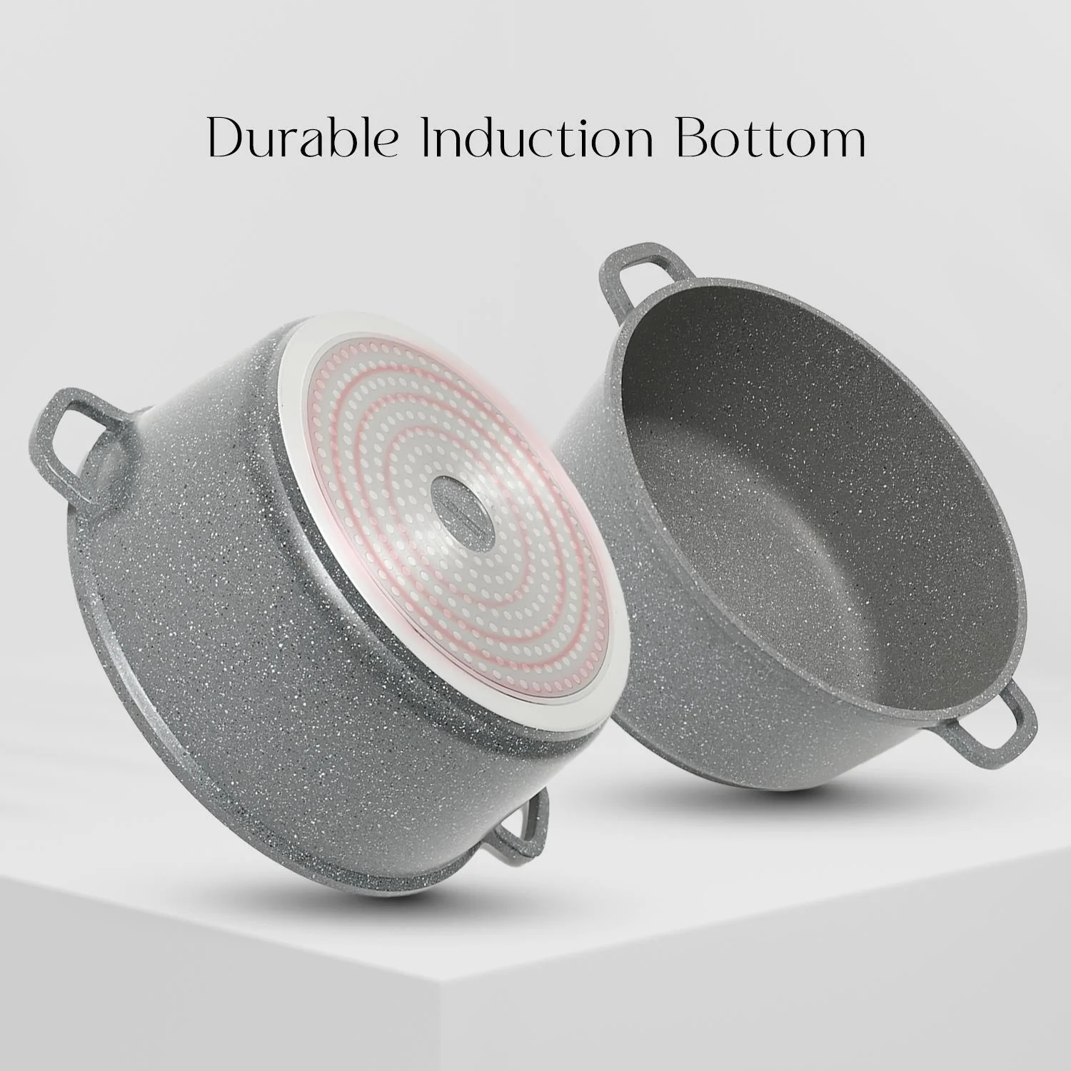 5-Piece Grey Die-Cast Casserole Cookware Set - Image 3