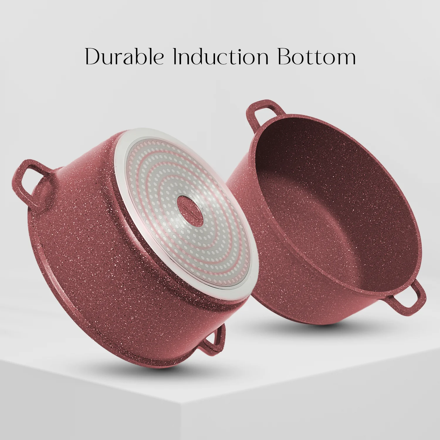 5-Piece Red Non-Stick Die-Cast Aluminium Cookware Set - Image 3