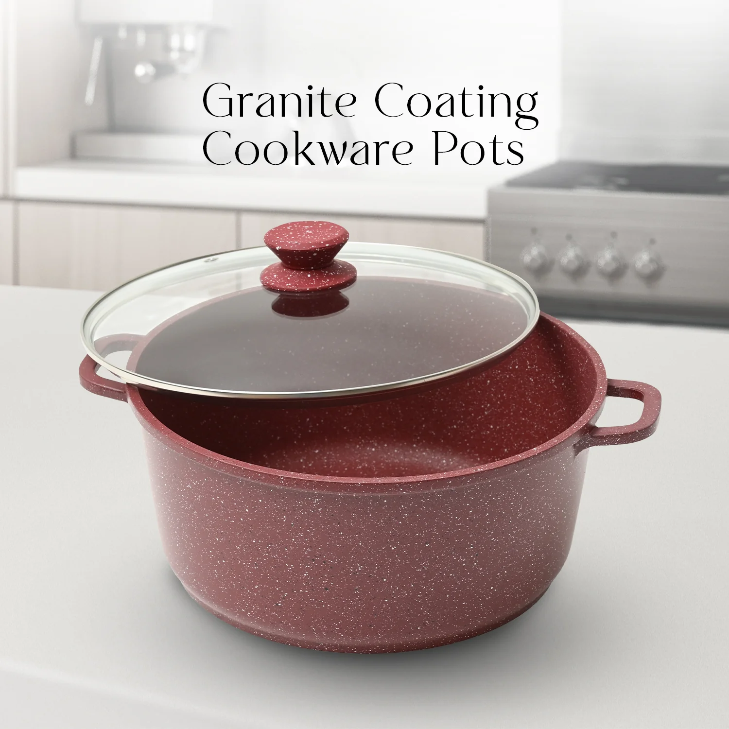 5-Piece Red Non-Stick Die-Cast Aluminium Cookware Set - Image 5