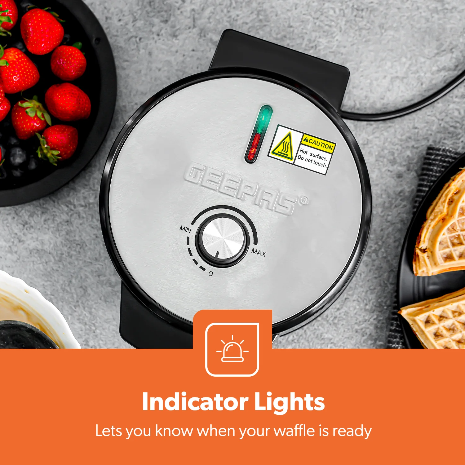 5-Slice Heart Shaped Non-Stick Belgian Waffle Maker - Image 7