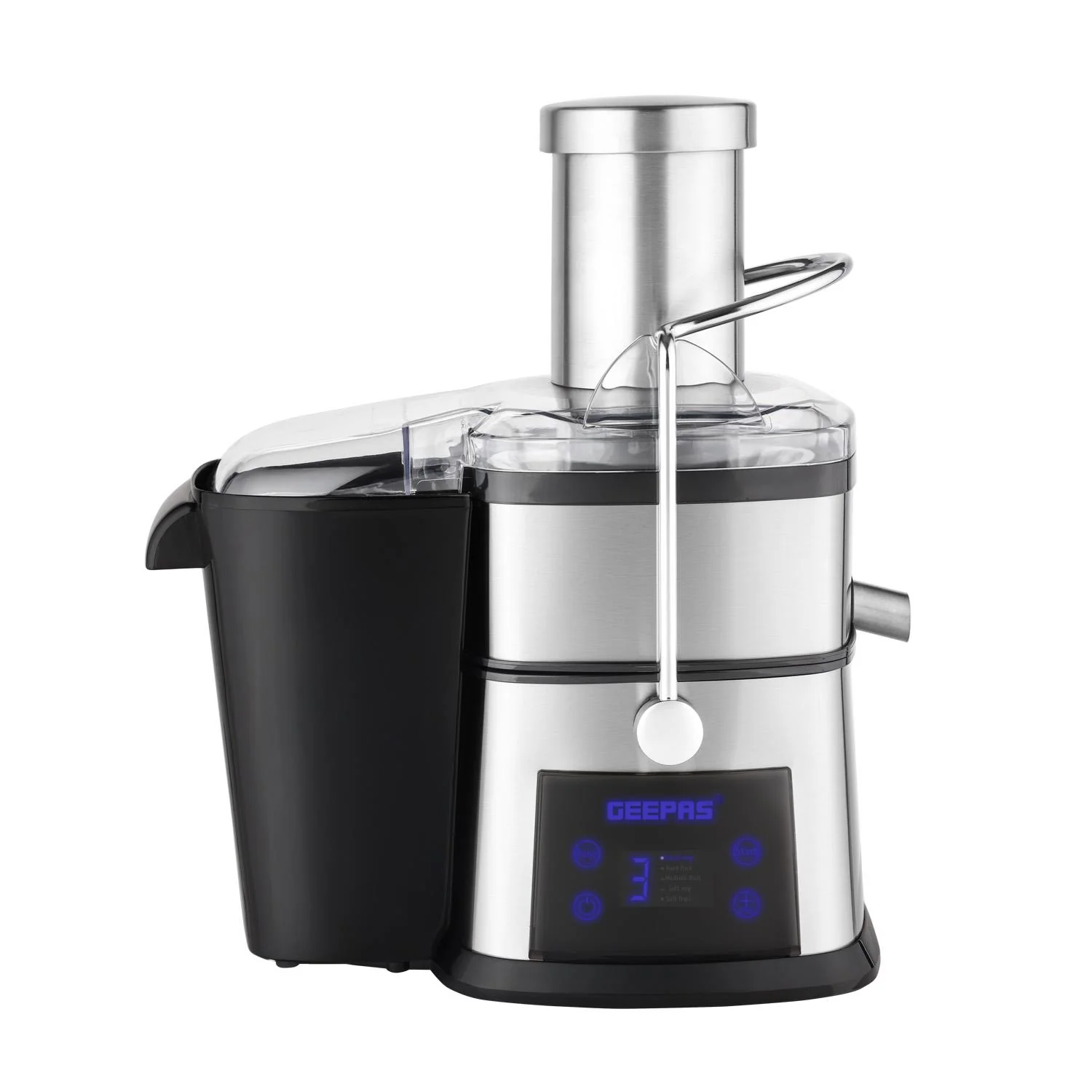 5-Speed Silver Digital Touchscreen Juicer Extractor