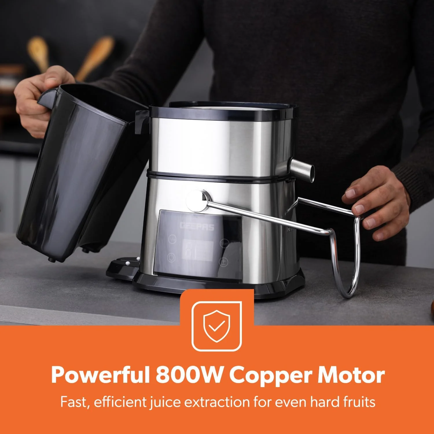 5-Speed Silver Digital Touchscreen Juicer Extractor - Image 6