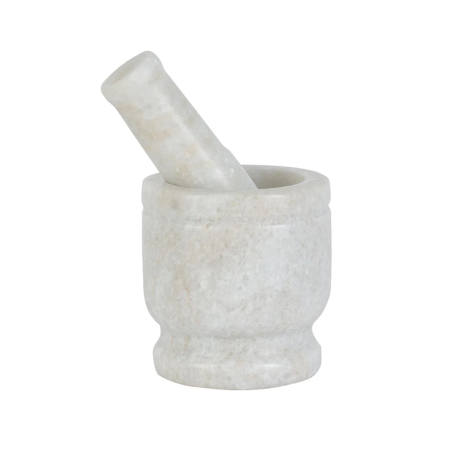 5" White Marble Spice Grinder and Crusher Pestle & Mortar