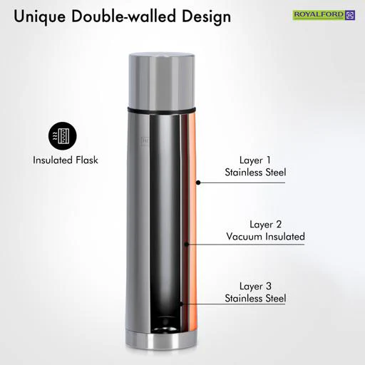 500ml Vacuum Insulated Stainless Steel Flask Bottle - Image 3