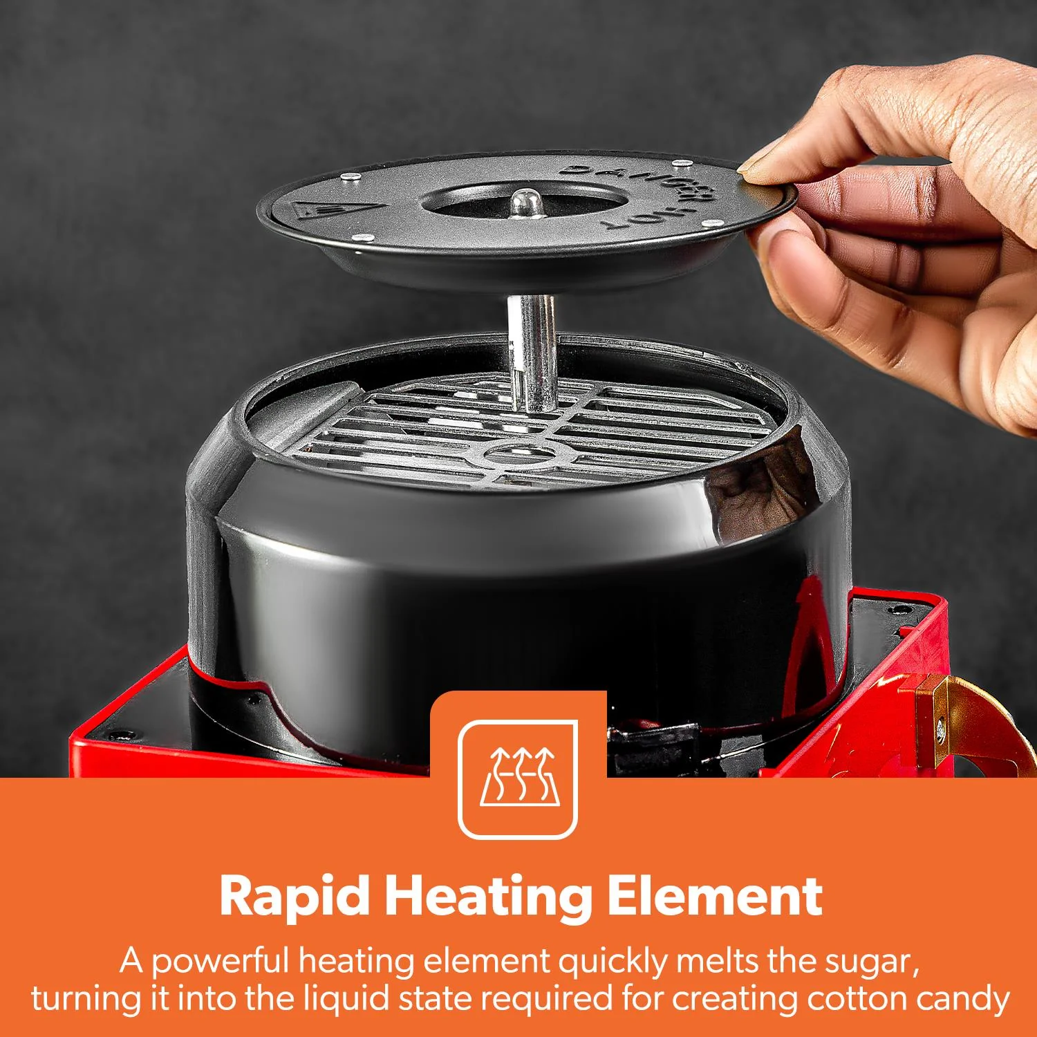 Mini Red Retro Carnival Candy Floss Machine - Image 7