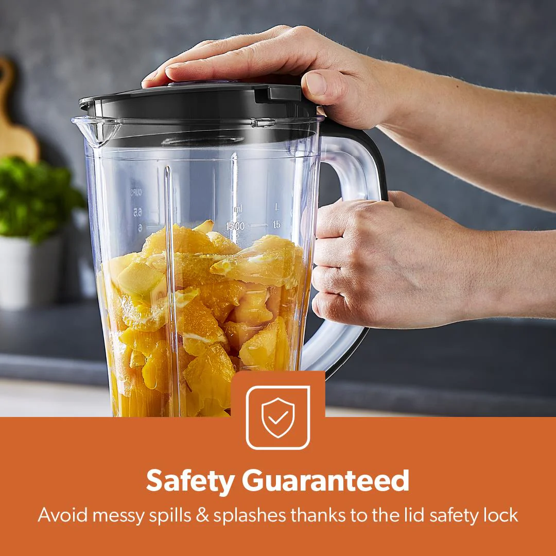 500W Electric Jug Blender & 180W Black Hand Blender Combo - Image 3