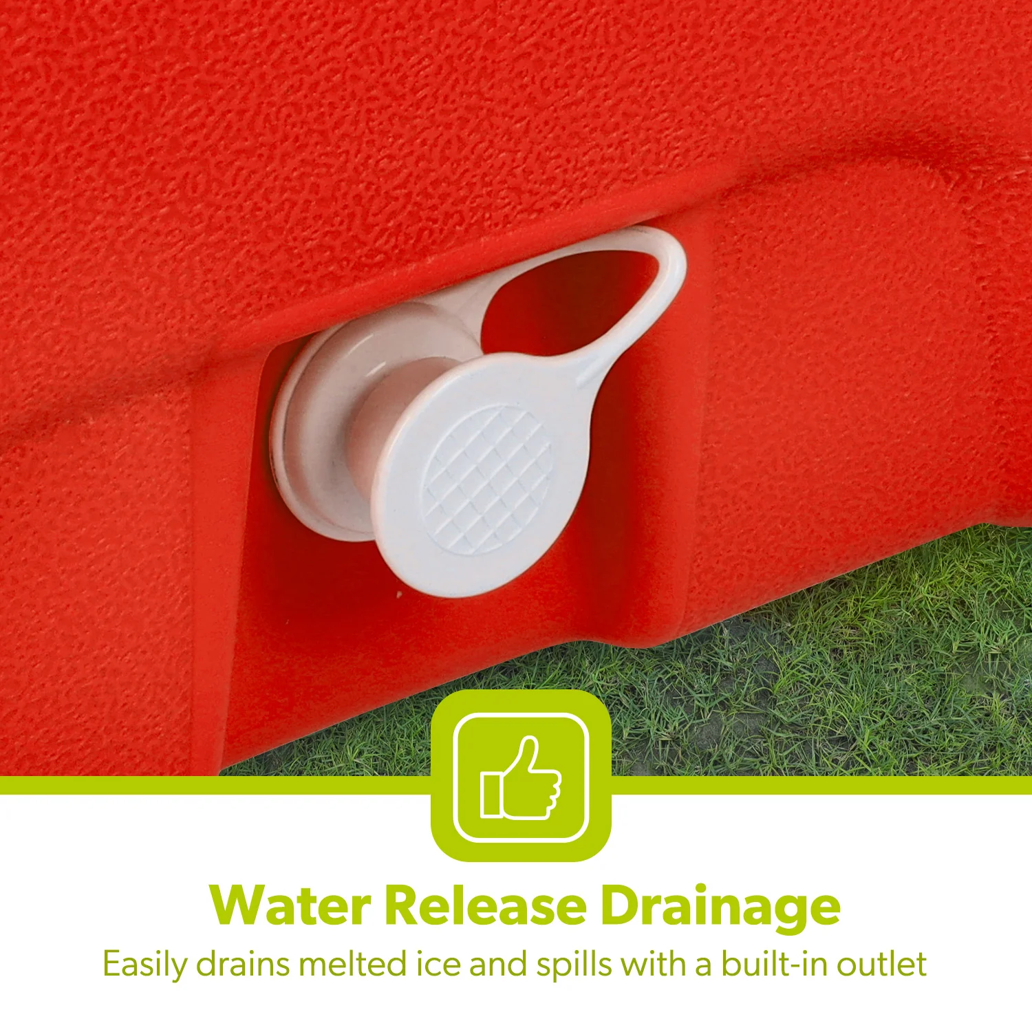 50L Red Double Insulated Ice Cooler Chest - Image 7