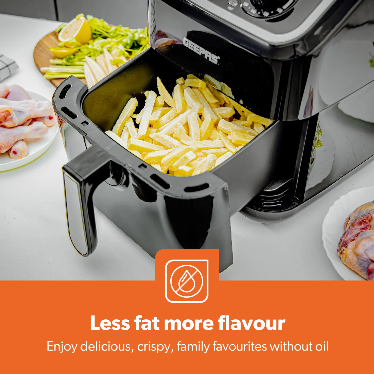 6-in-1 Manual Vortex Rapid Air Fryer 5L + Free Recipe E-Book - Image 6