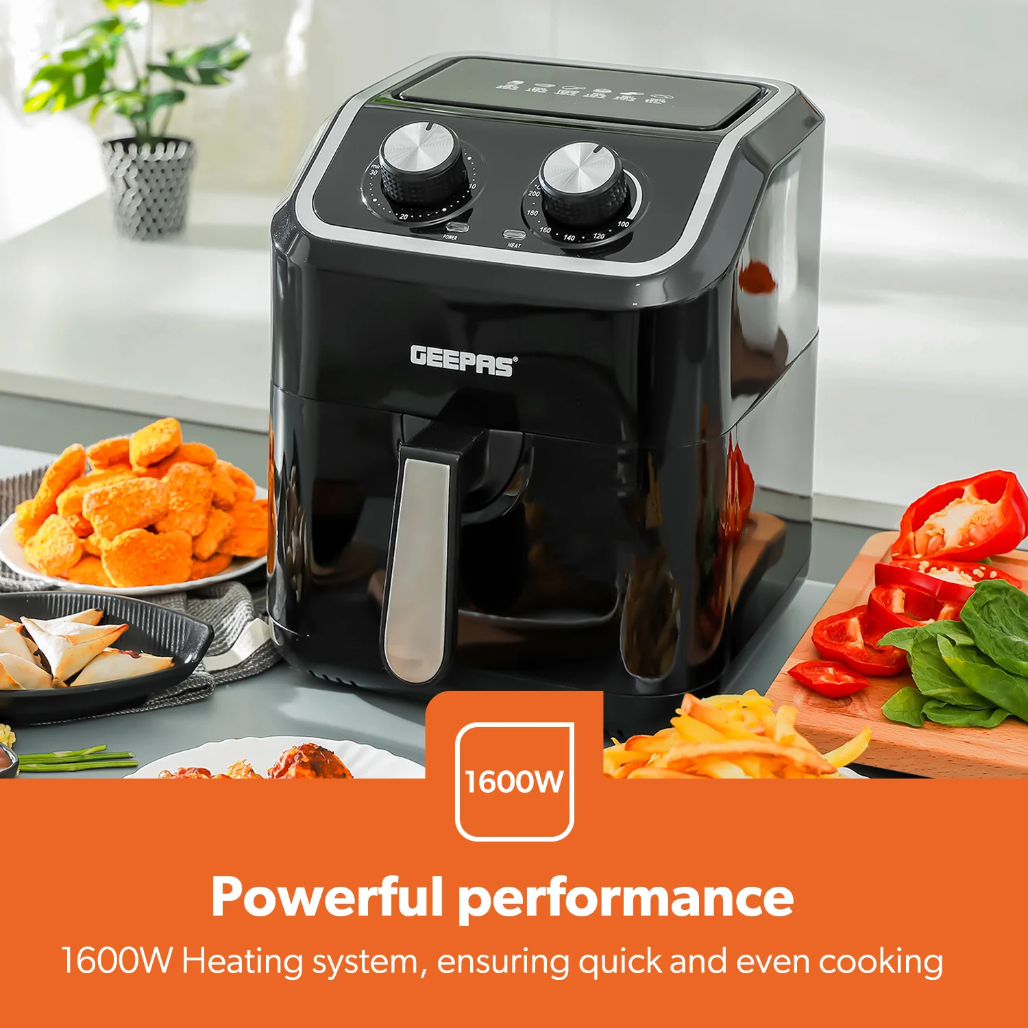 6-in-1 Manual Vortex Rapid Air Fryer 5L + Free Recipe E-Book - Image 7