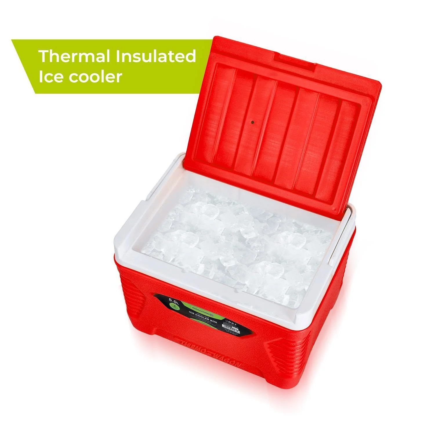 Red 5L Three-Layer Portable Ice Cooler Box - Image 5