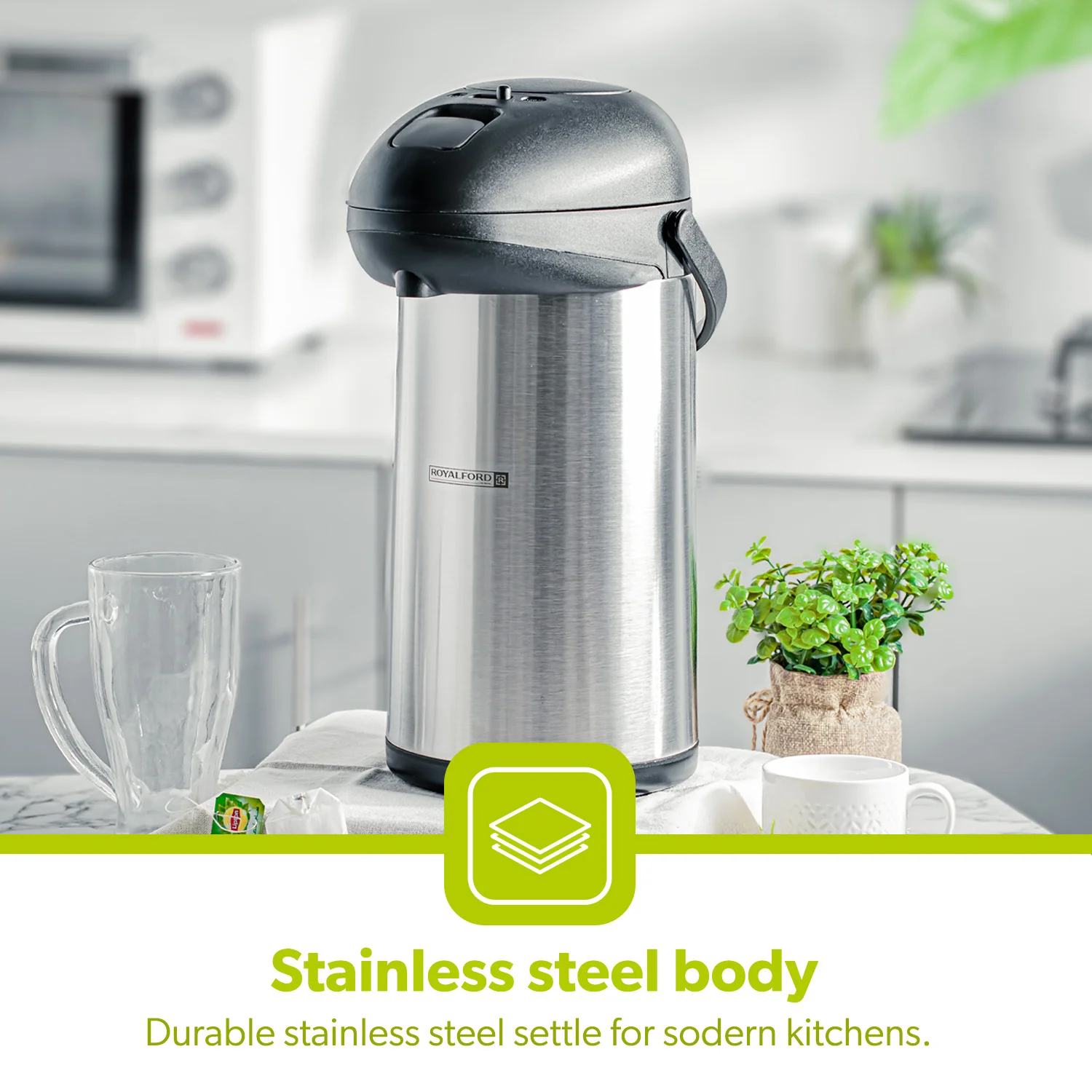 5L Stainless Steel Airpot Flask and Insulated Urn - Image 7