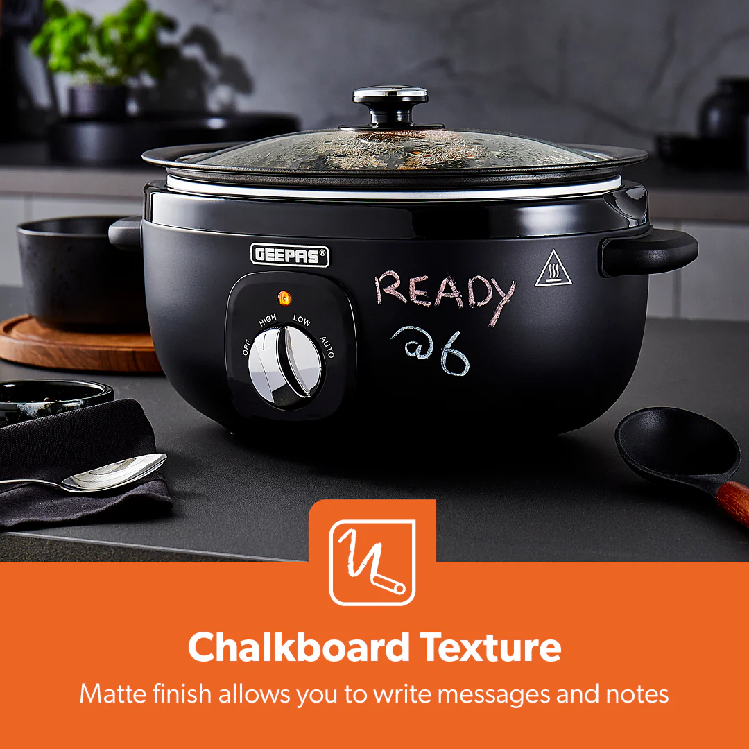 6.5L Black Matt Premium Electric Multi Slow Cooker - Image 4