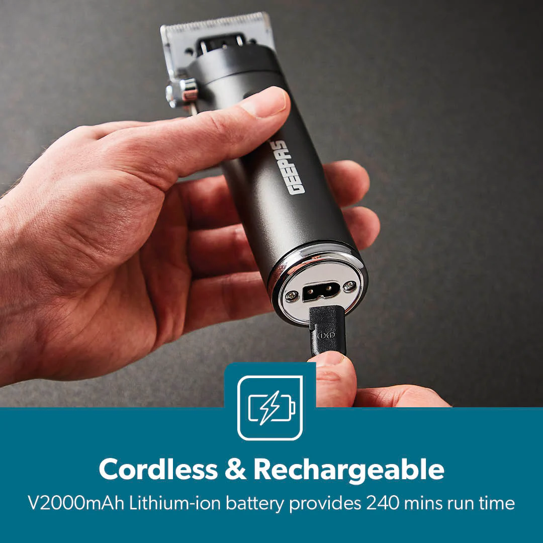 6000rpm Cordless Alloy Metal Hair Clippers - Image 6
