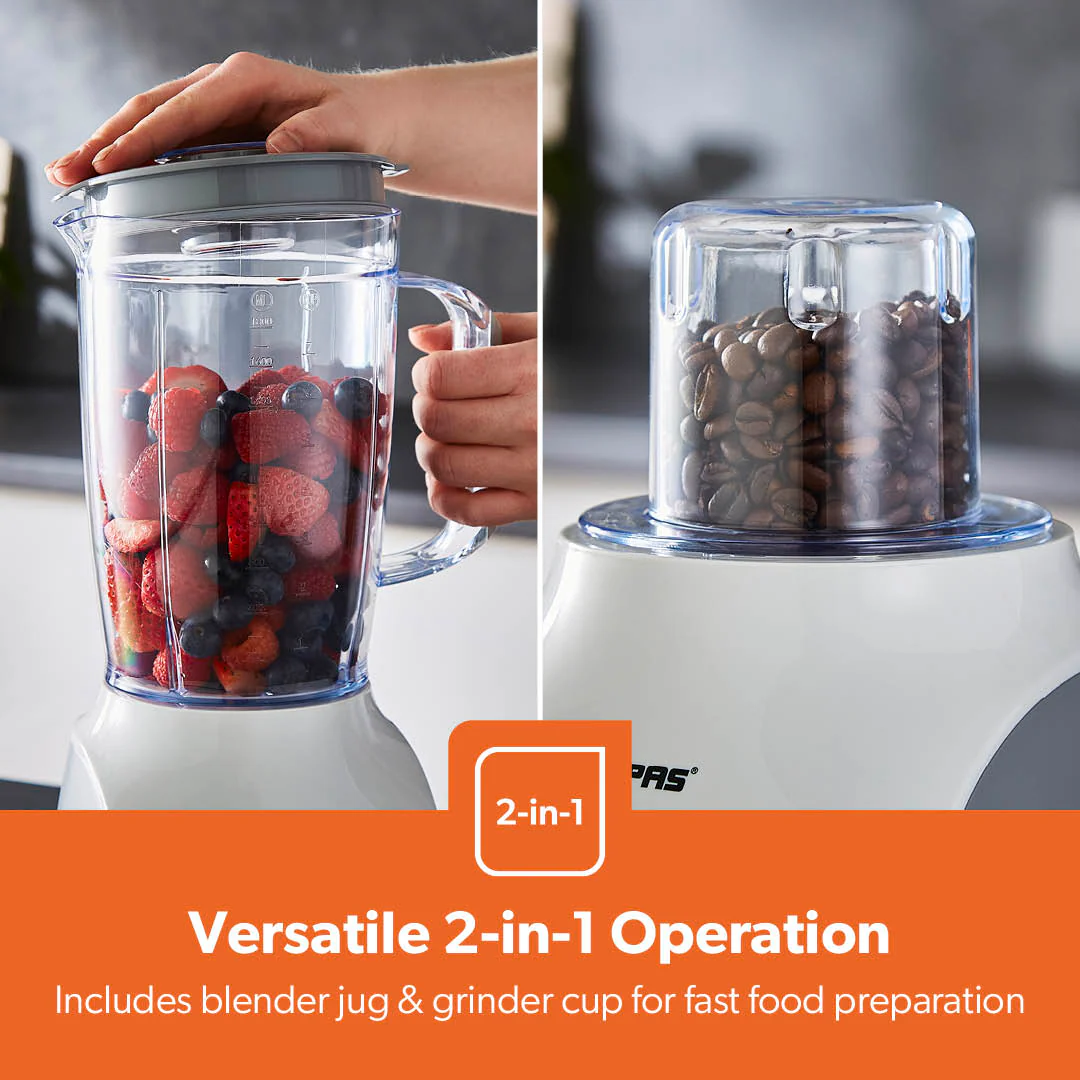 600W White Dual-Purpose Food Jug Blender With 1.8L Jar - Image 5