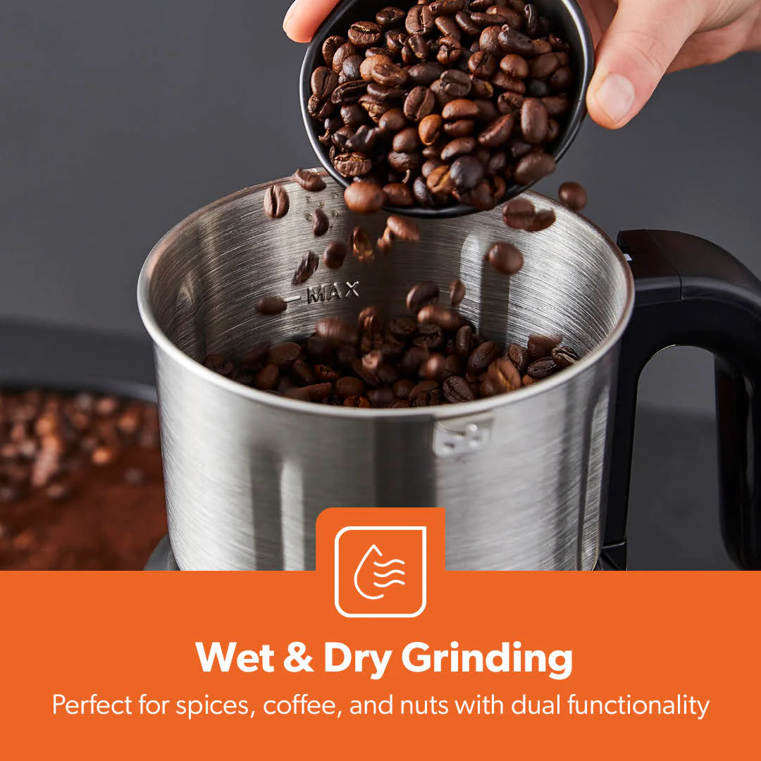 600W Stainless Steel Electric Wet & Dry Mixer Grinder - Image 4