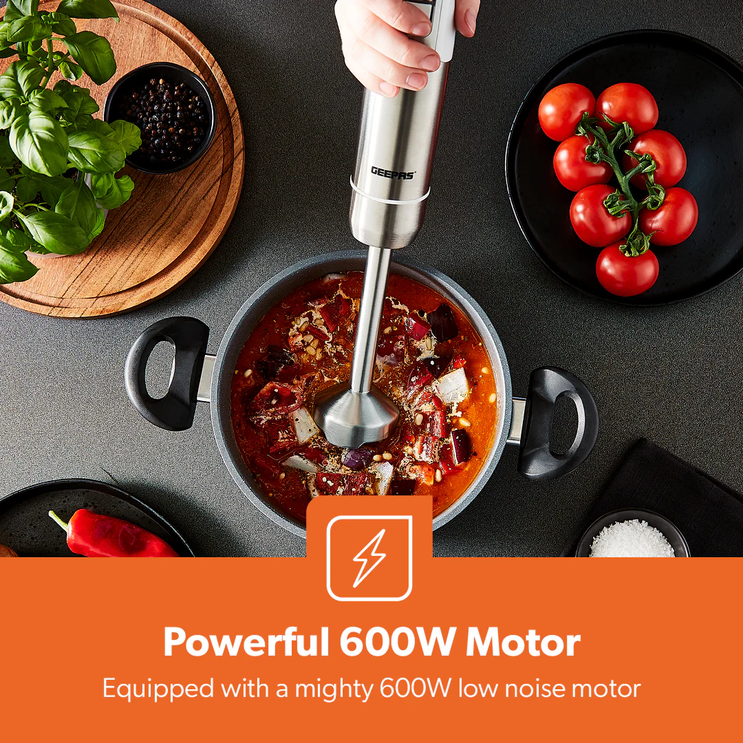 600W Two-Speed Stainless Steel Stick Blender - Image 4