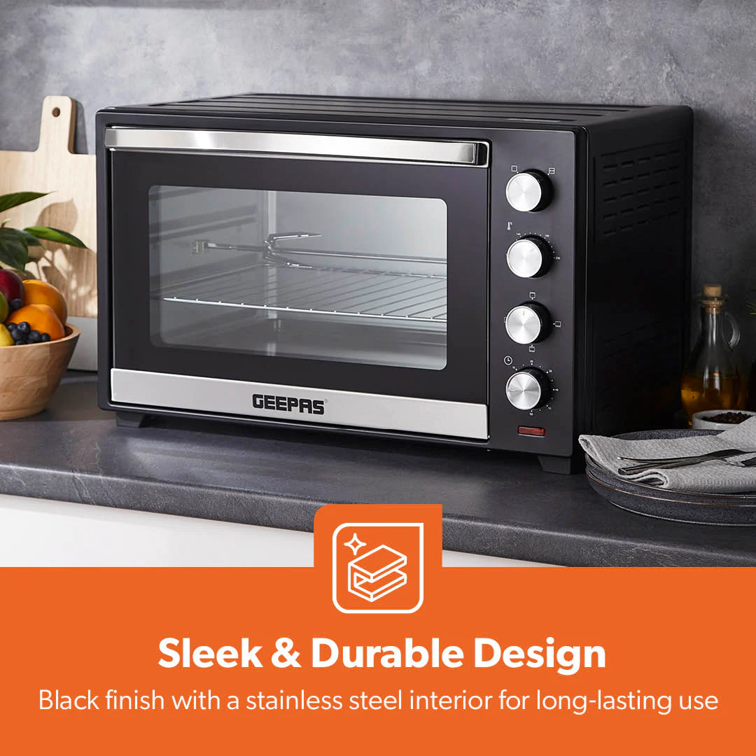 60L Electric Mini Oven Cooker & Grill With Rotisserie - Image 8