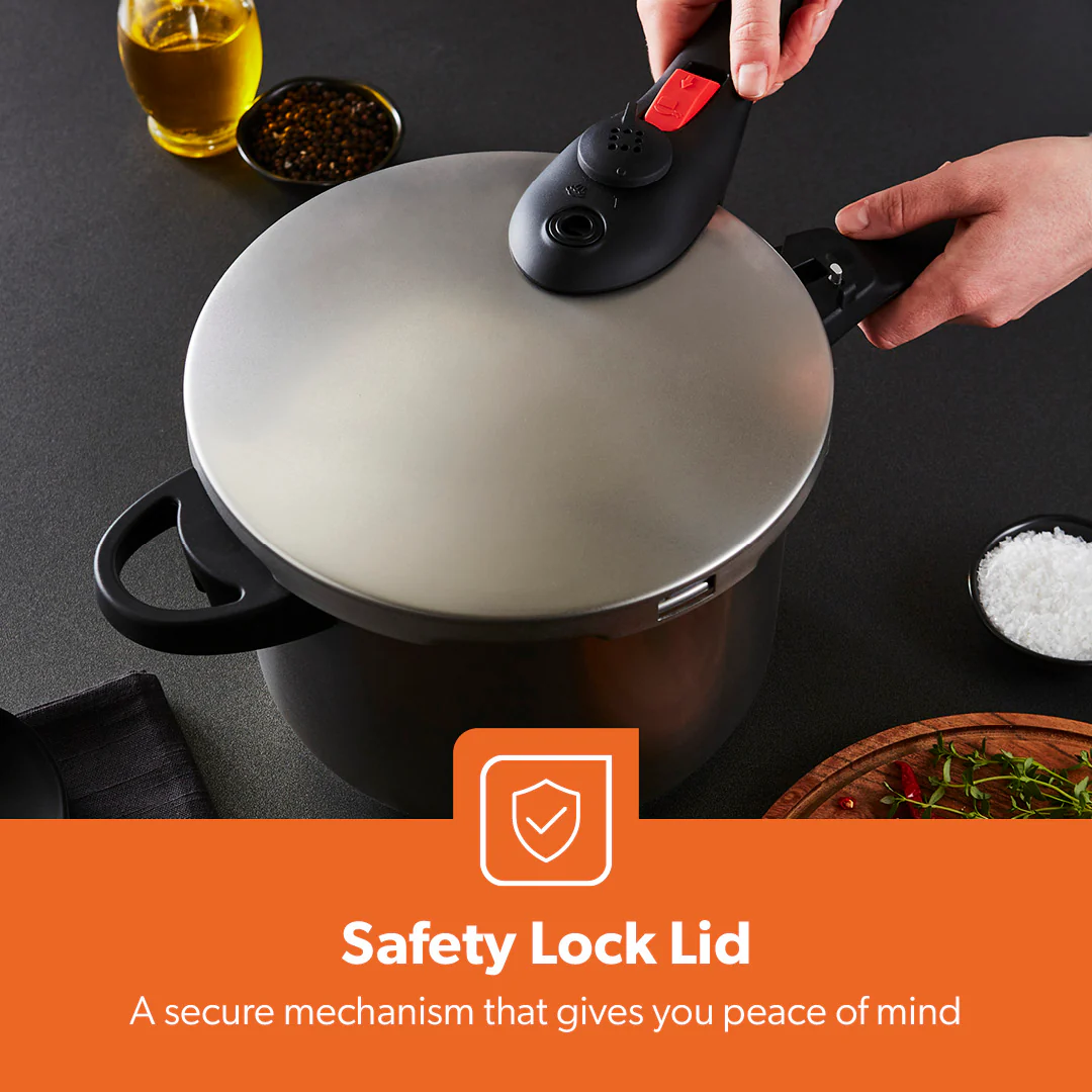 6L Stainless Steel Pressure Cooker With Quick Pressure Release - Image 11