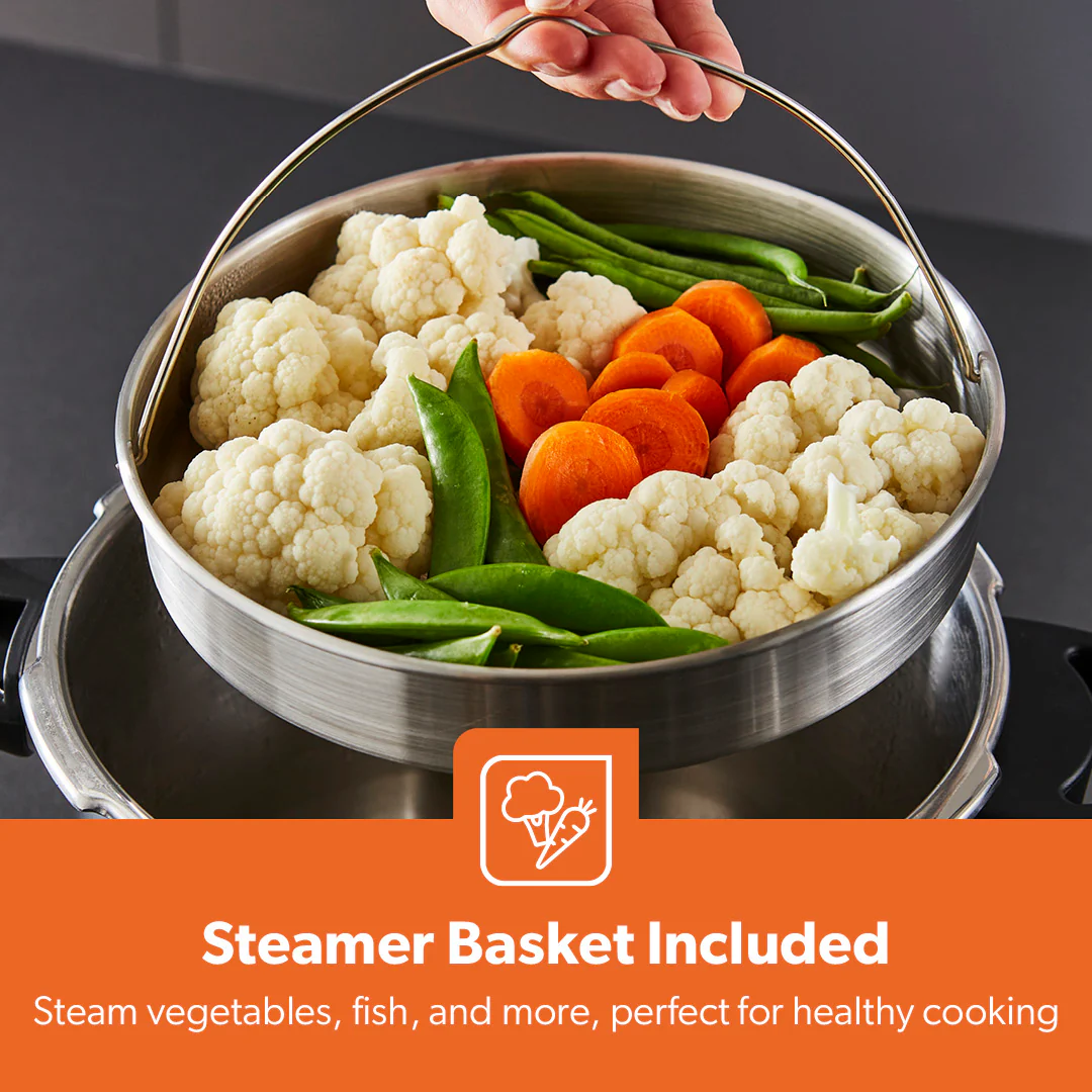 6L Stainless Steel Pressure Cooker With Quick Pressure Release - Image 4