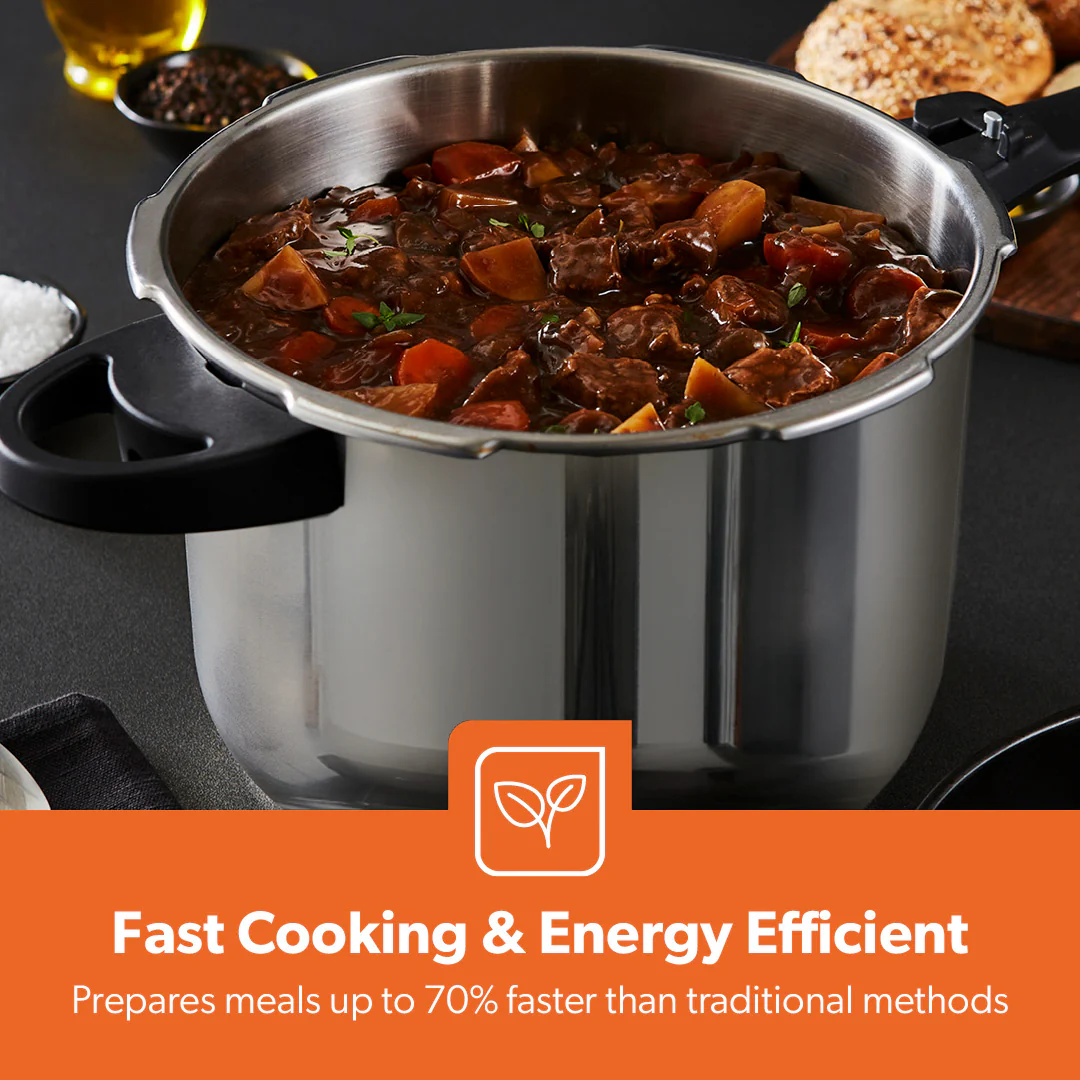 6L Stainless Steel Pressure Cooker With Quick Pressure Release - Image 5