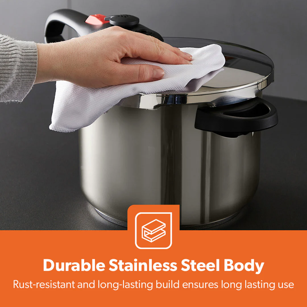 6L Stainless Steel Pressure Cooker With Quick Pressure Release - Image 6