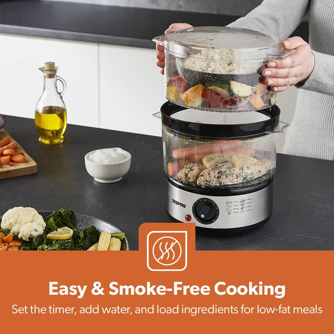 7.2L Stainless Steel Electric Food Steamer With 3 Tiers - Image 10