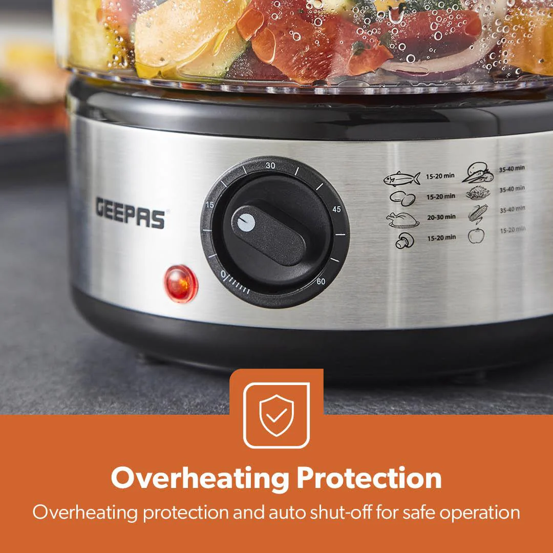 7.2L Stainless Steel Electric Food Steamer With 3 Tiers - Image 4