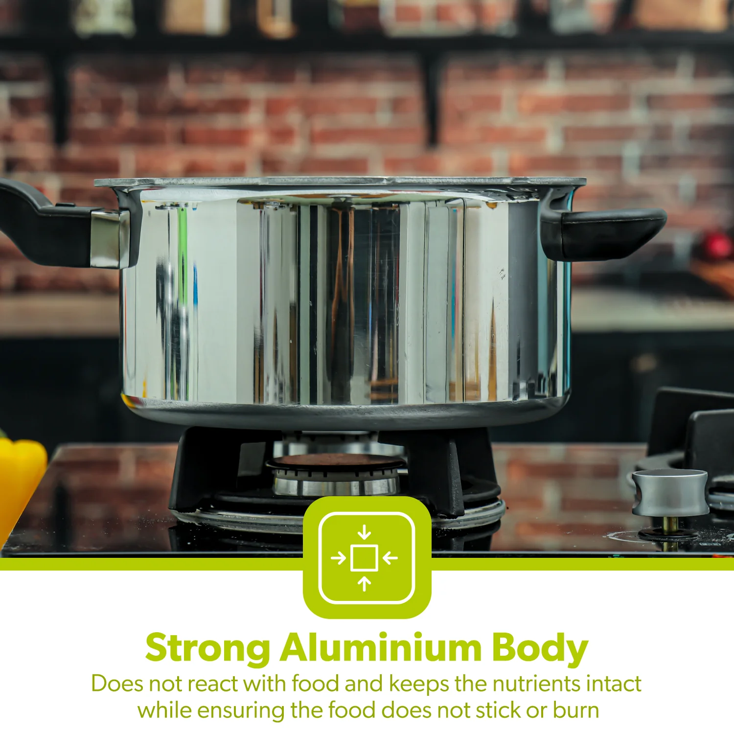 7.5L Lightweight Aluminium Stovetop Pressure Cooker - Image 4