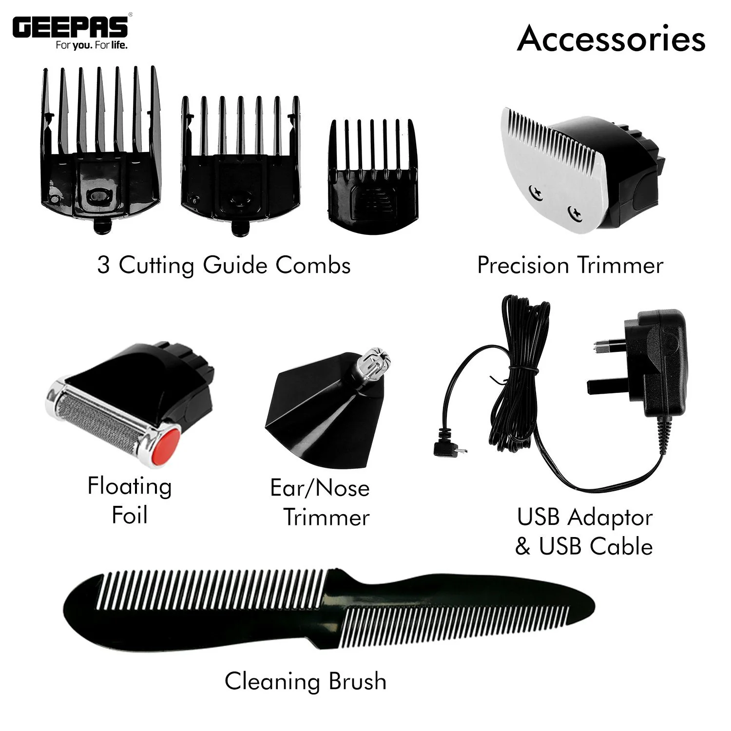 7-in-1 Rechargeable Men's Trimmer Grooming Kit - Image 3