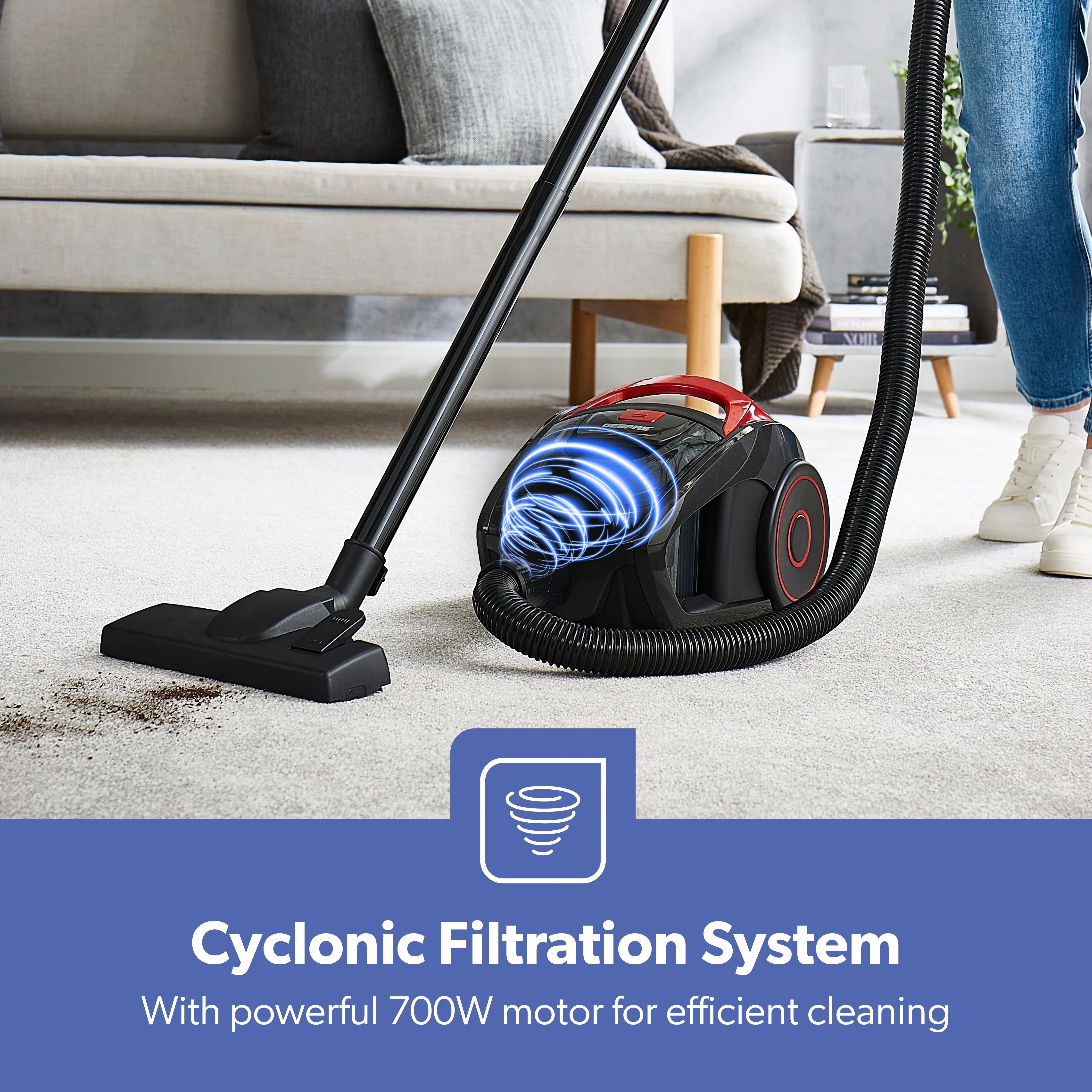 700W High-Power Cyclonic Vacuum Cleaner with HEPA Filter - Image 6