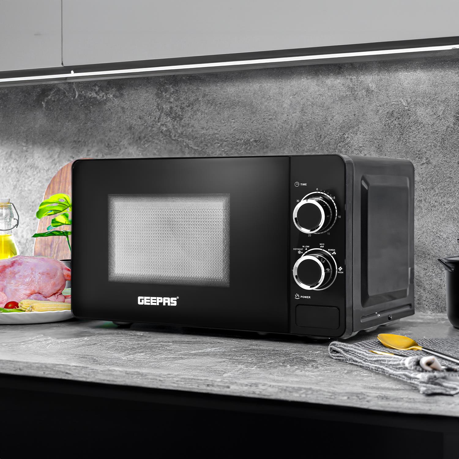 Aurora Black and Rose Gold 3-In-1 Microwave, Kettle & Toaster Set - Image 3