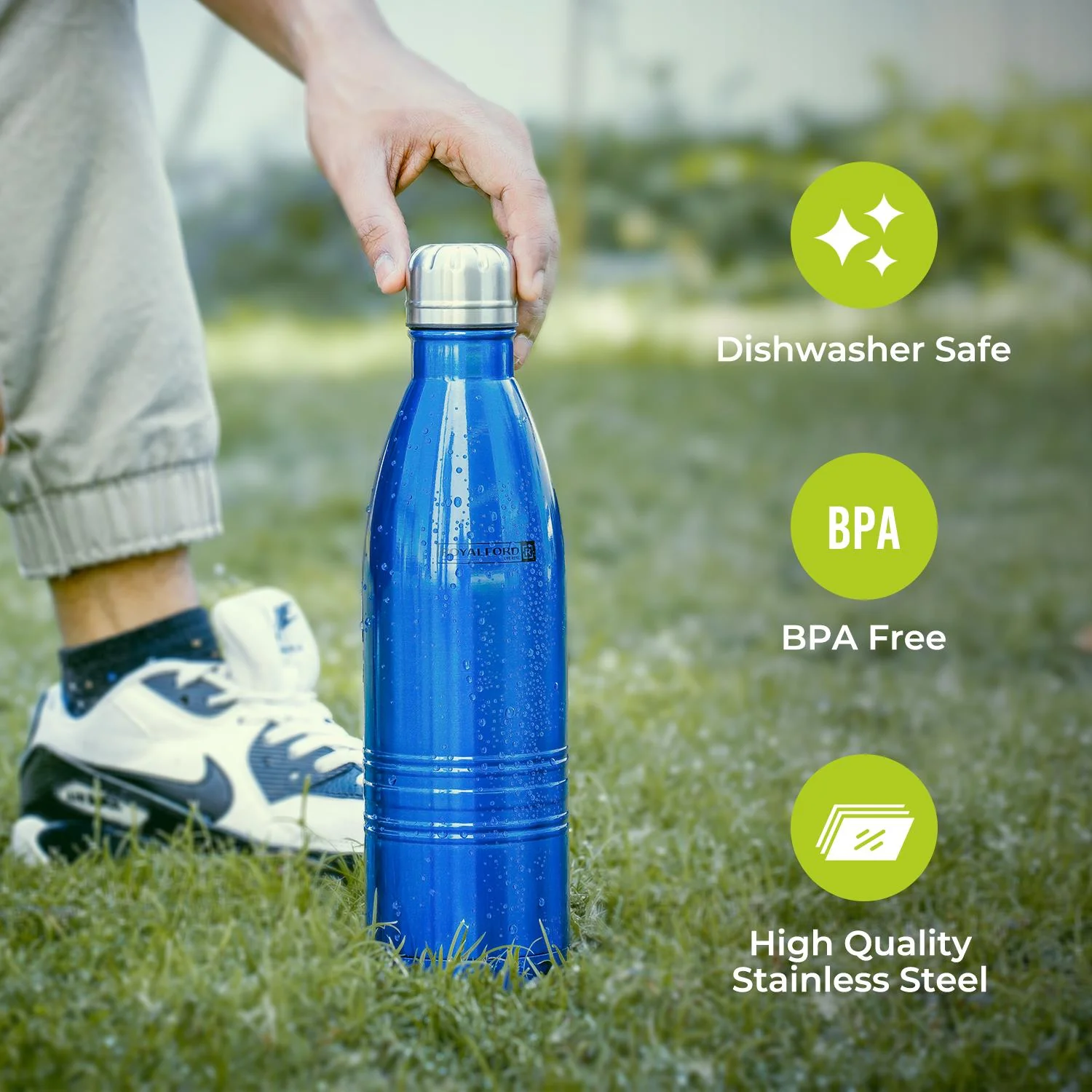 750ml Blue Stainless Steel Insulated Thermal Flask - Image 2