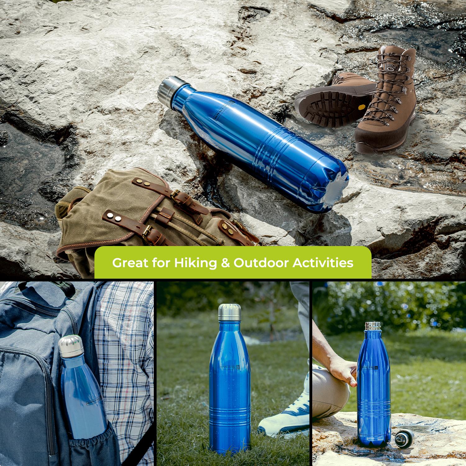 750ml Blue Stainless Steel Insulated Thermal Flask - Image 3