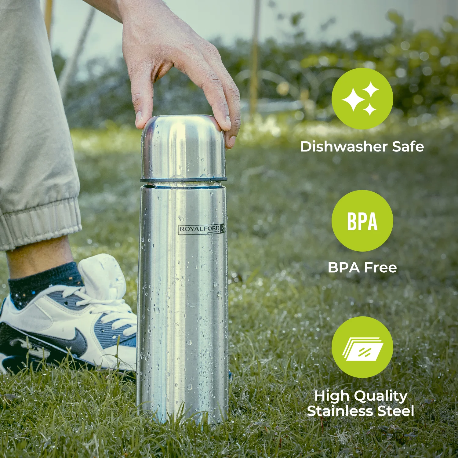 750ml Double Walled Stainless Steel Flask Bottle - Image 2