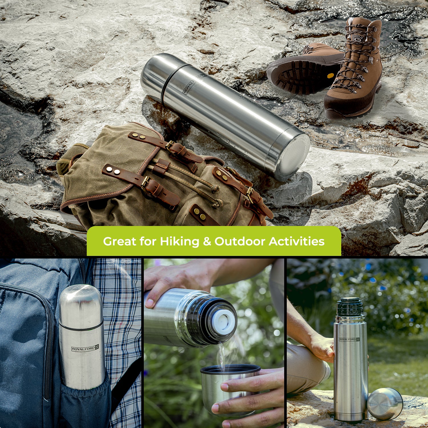 750ml Double Walled Stainless Steel Flask Bottle - Image 5