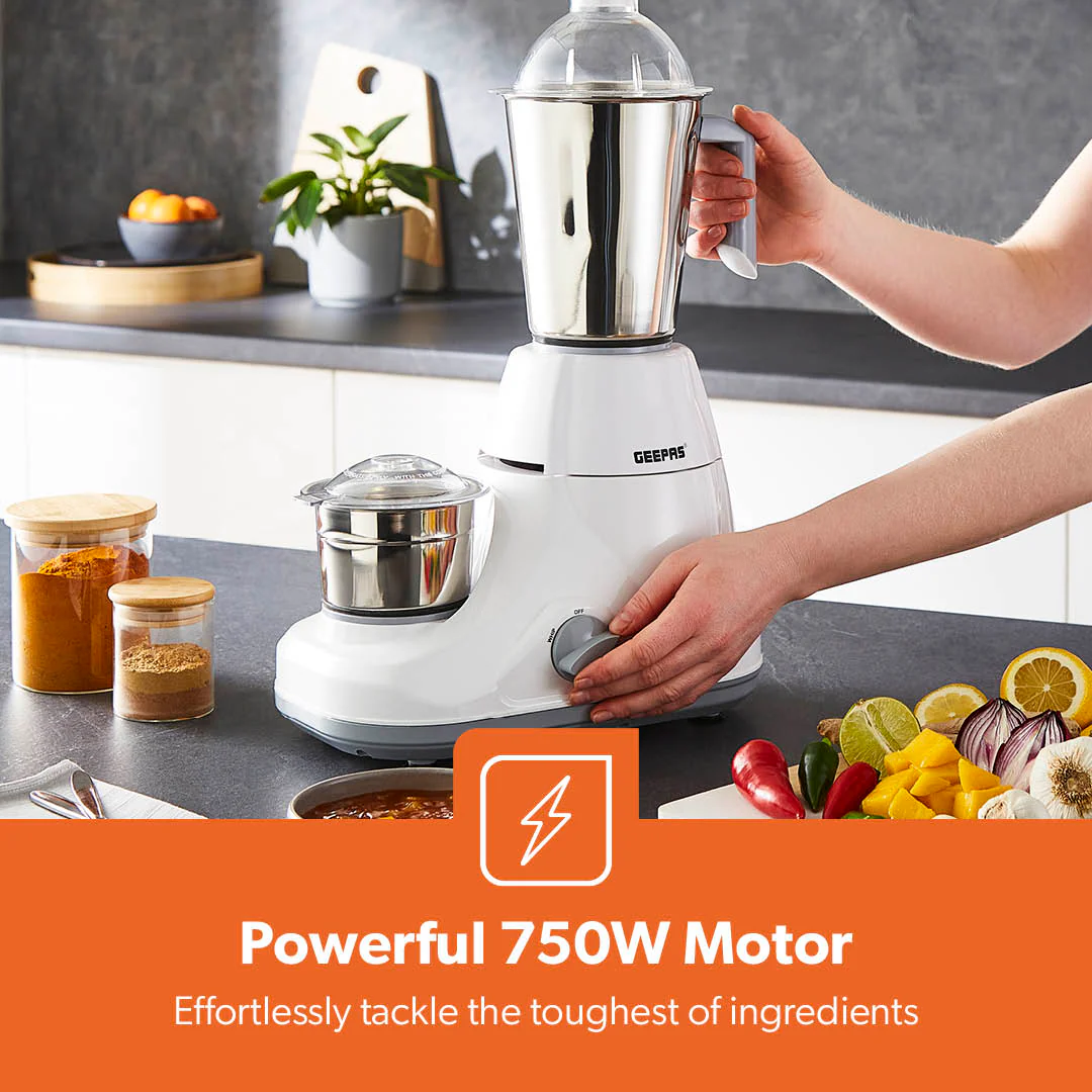 750W Indian Mixer Grinder - 3-In-1 Wet & Dry Grinding With 3 Jars - Image 3
