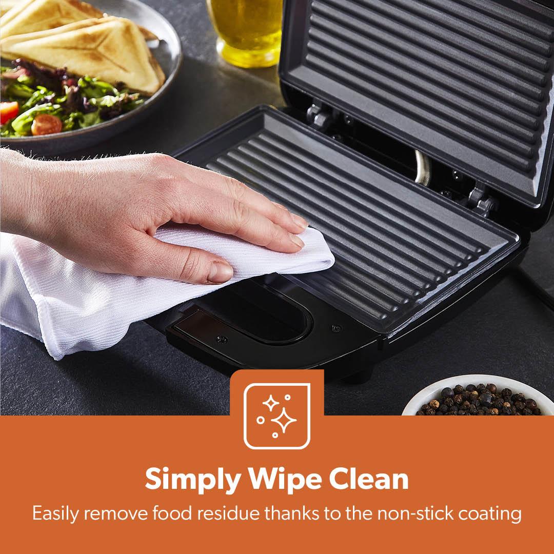 2-Slice Non-Stick Panini Sandwich Toasting Press & Grill - Image 4